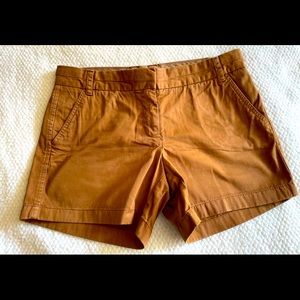 J Crew Chino Shorts in Rust Brown